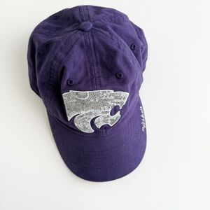 K-State Purple Sequin Logo Baseball Cap - One Size